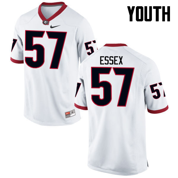 Georgia Bulldogs Youth Alex Essex #57 White Stitched College UGA Football Jersey 23NN017EU